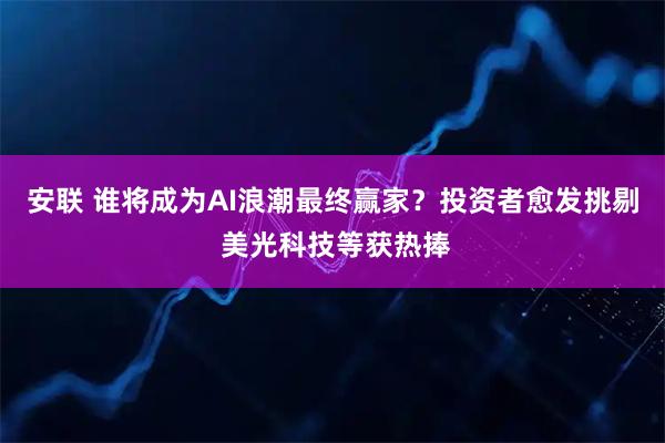 安联 谁将成为AI浪潮最终赢家？投资者愈发挑剔 美光科技等获热捧
