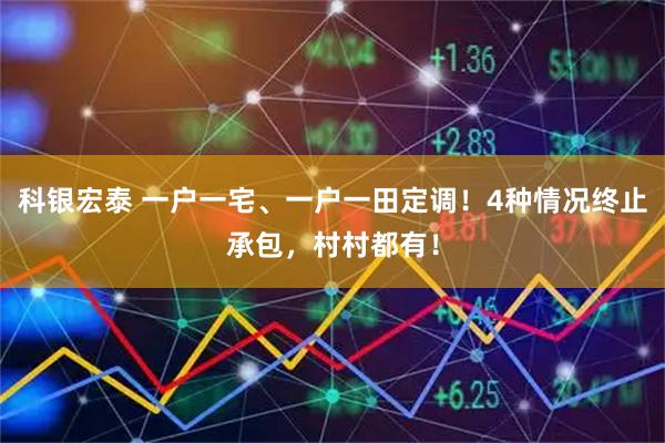 科银宏泰 一户一宅、一户一田定调！4种情况终止承包，村村都有！